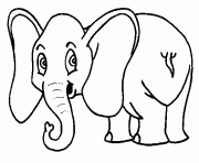 Coloriage elephant avec deux grandes oreilles