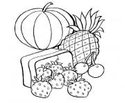 Coloriage fruits exotiques