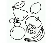 Coloriage farandole de fruits