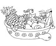 Coloriage legumes fruits