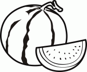 Coloriage fruit melon deau