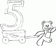 Coloriage anniversaire 5 ans