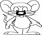 Coloriage souris de face