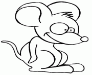 Coloriage souris avec une grosse tete