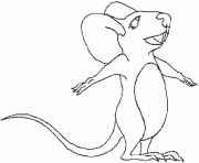 Coloriage souris avec les bras tendus