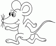 Coloriage souris qui court