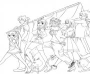 Coloriage natsu parade 595x702