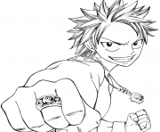 Coloriage line art natsu by ichigo da