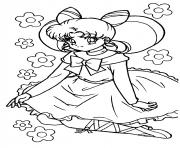 Coloriage fille manga 23