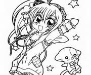 Coloriage fille manga 3