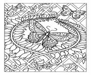 Coloriage difficile papillon