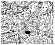 Coloriage adulte zen anti stress mecanismes a imprimer