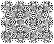 Coloriage difficile illusion optique 2