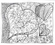 Coloriage coeur zen