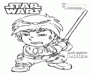 Coloriage star wars luke