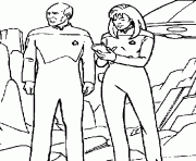 Coloriage star trek 2 persos