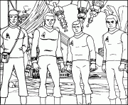 Coloriage star trek equipage de l enterprise