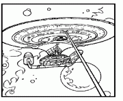 Coloriage star trek le vaisseau Enterprise