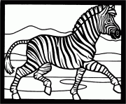 Coloriage zebre 44