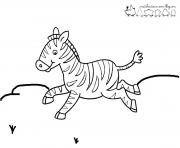 Coloriage zebre maternelle facile