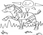 Coloriage zebre 45