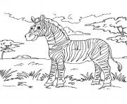 Coloriage zebre 7