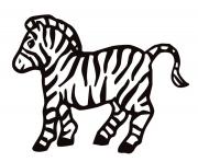 Coloriage zebre 2