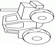 Coloriage tracteur simple enfant