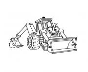 Coloriage tracteur tom cartoon