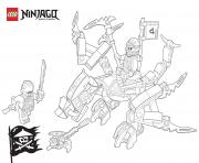 Coloriage ninjago lego dragon contre bucko