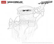 Coloriage ninjago lego monte en fleche