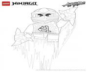 Coloriage kai dans les airs ninjago