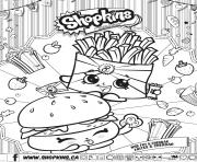 Coloriage Shopkins Wise Fry Cheddar bilingual