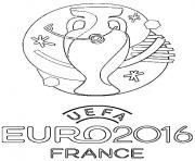 Coloriage logo euro 2016 france football foot