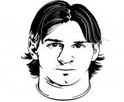 Coloriage portrait foot lionel messi visage