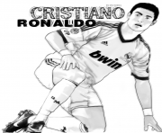 Coloriage cristiano ronaldo vector surpris