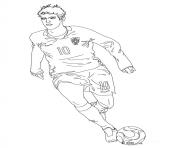 Coloriage joueur football kaka