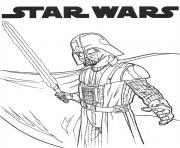 Coloriage dark vador star wars