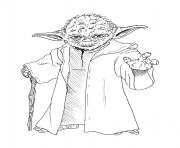 Coloriage yoda star wars