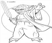 Coloriage maitre yoda star wars