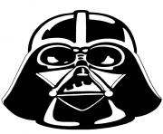 Coloriage dark vador portrait star wars