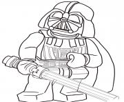 Coloriage lego star wars darth vader