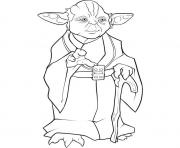 Coloriage yoda star wars dessiner