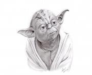 Coloriage yoda star wars pro