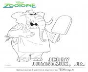 Coloriage jerry le vendeur de glace de zootopie