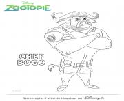 Coloriage chef bogo de la police de zootopie