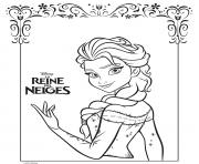 Coloriage la belle elsa reine des neiges frozen