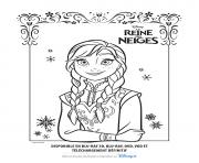 Coloriage anna la reine des neiges disney