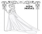 Coloriage elsa et sa robe de glace frozen disney