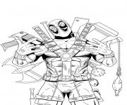 Coloriage deadpool 8